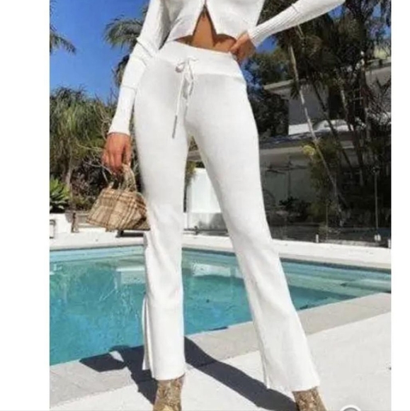 I AM GIA Thea Knit White Pants - Picture 1 of 5